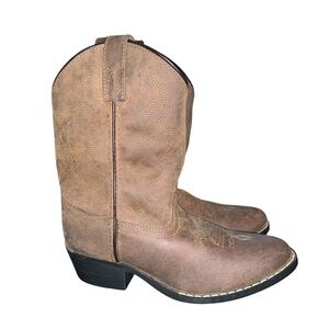 Masterson Boot Company‎ Brown Leather Cowgirl Cowboy Boots Size 2.5M